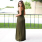 Women's Summer Dress Polyester Casual Dress Solid Long Boho Dress Lady Beach Summer Sundrss