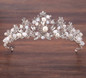 Silver Crystal Bridal Tiara  Pearls