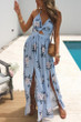 Fashion Floral Print Vacation Maxi Dress