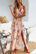 Fashion Floral Print Vacation Maxi Dress