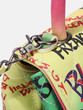 Rainbow graffiti Handbag w/Long Chain Strap