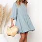 Half Sleeve A-Line Casual Slim Fit Mini Dress