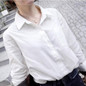 White Blouse Women Chiffon Office Career Shirts Tops