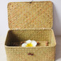 Seaweed Hand-Woven Straw Clothes Storage Basket