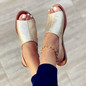 New Women Sandals Soft Stitching Ladies Sandals Comfortable Wedge heel Sandals Open Toe Beach Shoes Woman drop 2020