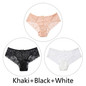 3pcs/lot Sexy Lace Panties Women Underwear Plus Size Briefs Hollow Out Transparent Lingerie Female Low Waist Breathable Panty