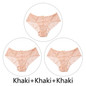 3pcs/lot Sexy Lace Panties Women Underwear Plus Size Briefs Hollow Out Transparent Lingerie Female Low Waist Breathable Panty
