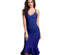 Spaghetti Strap Mermaid V-Neck Midi Party Dress