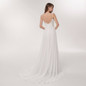 Spaghetti Strap Chiffon Beach Wedding Dress