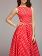 Round Neck  Polka Dot Skater Dress