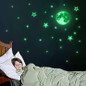 Luminous Moon Stars combination 3D Wall Sticker