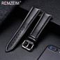 REMZEIM Watch Band Genuine Leather straps Watchbands 18mm 20mm 22mm 24mm Watch Accessories Women Men Brown Black Belt Band