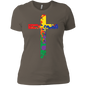 "Vibrant Rainbow Cross" LGBT Pride Shirt