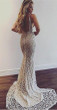 Mermaid Sexy Prom Dress Lace V Neck Long Vintage Prom Dress #ER512