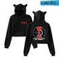 EXO Cat Ear Cropped Hoodie for Women