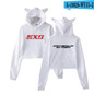 EXO Cat Ear Cropped Hoodie for Women
