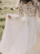 Chic Chiffon Prom Dress Ivory Lace Cheap Long Prom Dress #ER006