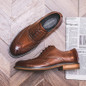 High Quality Oxford Shoes Men Brogues Shoes Lace-Up Bullock Business Dress Shoes Male Formal Shoes Plus Size 38-44 F7-86
