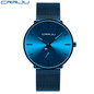 Luxury Quartz Watch Men Casual Slim Mesh Steel Waterproof Sport Watch