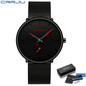 Luxury Quartz Watch Men Casual Slim Mesh Steel Waterproof Sport Watch