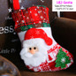 Santa Snowman Christmas Ornaments Stocking