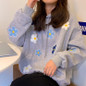 Women’s Oversized Flower Print Hoodie