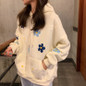 Women’s Oversized Flower Print Hoodie