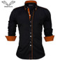 Men Shirts Slim Fit Male Shirt Solid Long Sleeve British Style Cotton Men's Shirt