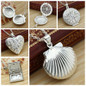 Vintage Photo Locket Pendant Necklace Shellhard Trendy Hollow Heart Shaped Necklaces & Pendants Fashion Jewelry