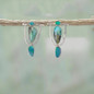 Boho Ethnic Bird Green Resin Stone Drop Dangle Earrings - Native Tribal Women Vintage Earrings
