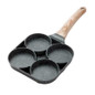 4-Hole Omelet Pan for Burger Eggs Ham PanCake Maker Frying Pans Non-Stick No Oil-Smoke Breakfast Grill Wok Cooking Pot