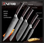 XITUO Chef Bread Eviscerate Sliced Fruit Chinese Japanese Kitchen Knife Sharp Utility Santoku Complete Damascus Pattern Cooking