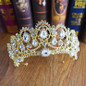 European Vintage Tiaras Bridal Jewelry Quinceanera Rhinestone Crystal Crowns Pageant Wedding Hair Accessories For Brides