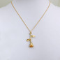 Gold Rose Pendant Necklace