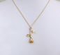 Gold Rose Pendant Necklace
