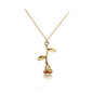 Gold Rose Pendant Necklace
