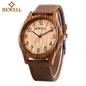 BEWELL Unisex Zebra Bamboo Wood Watch Mens Watches Top Brand Luxury Women Watches Canvas Band Wooden Men Sport Watch 124B