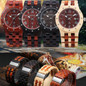 Bewell Luxury Brand Waterproof Wood Watch Men Quartz Watches Wooden Band Calendar Analog Male Elegant Wristwatches Relogio