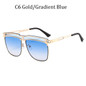 Fashion Metal Frame Square Sunglasses