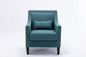 Modern Leisure chair accent armchair living room lounge chair with nailheads and solid wood legs Teal linen