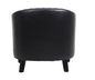 Accent Barrel Office chair living room chair with nailheads and solid wood legs Black pu leather