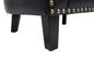 Accent Barrel Office chair living room chair with nailheads and solid wood legs Black pu leather