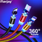 Marjay Magnetic Micro USB Cable For iPhone Samsung Android Fast Charging Magnet Charger USB Type C Cable Mobile Phone Cord Wire