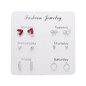 FNIO Women's Earrings Set Pearl Earrings For Women Bohemian Fashion Jewelry 2020 Geometric Crystal Heart Stud Earrings