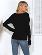 Surplice Neck Long Sleeve Casual Sweater