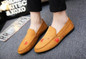 Suede Embroidered Loafers for Mens