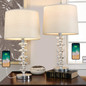 USB Table Lamps Crystal Set of 2 for Living Room 23