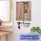 Wall Mounted Jewelry Organizer With Rustic Wood