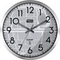 Wall Clock- 12" Silver Brushed Finish