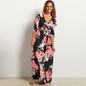 Women Summer Floral Print Maxi Dress Boho Style Long Beach Dress